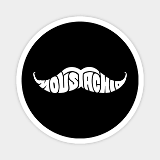 White Moustachio Magnet